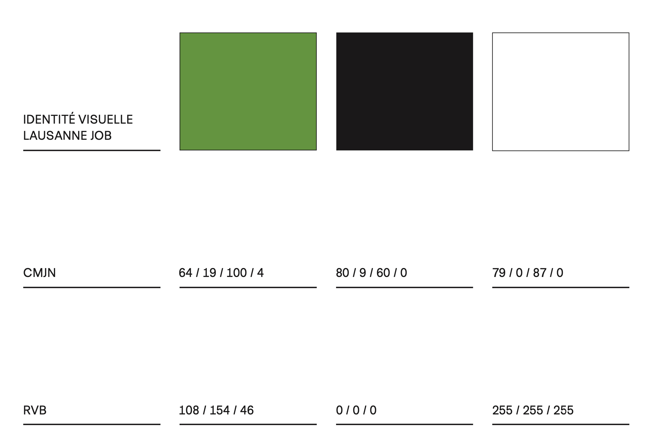 Palette de couleurs Lausanne JOB