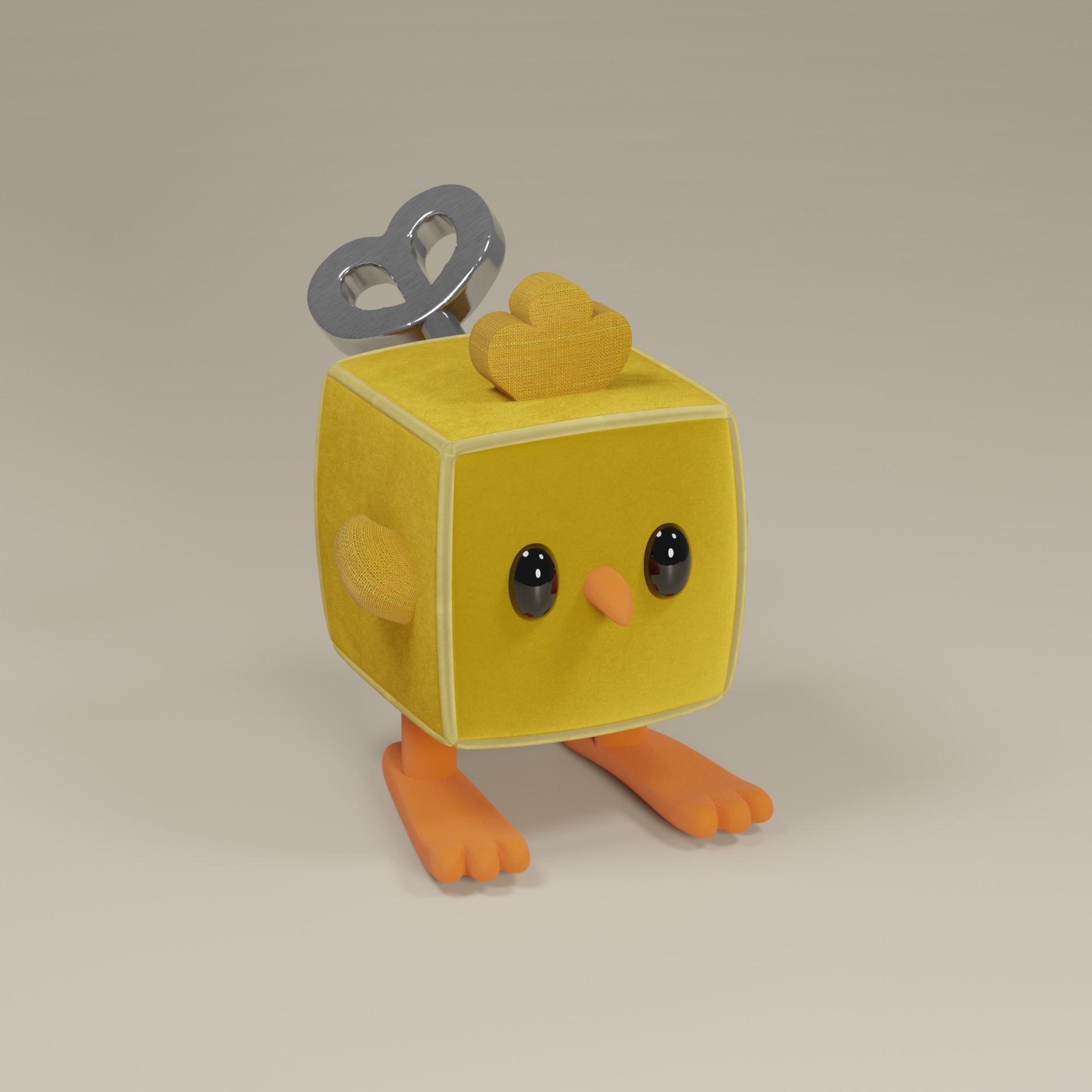 Mascotte Marché aux Jouets — rendu 3D