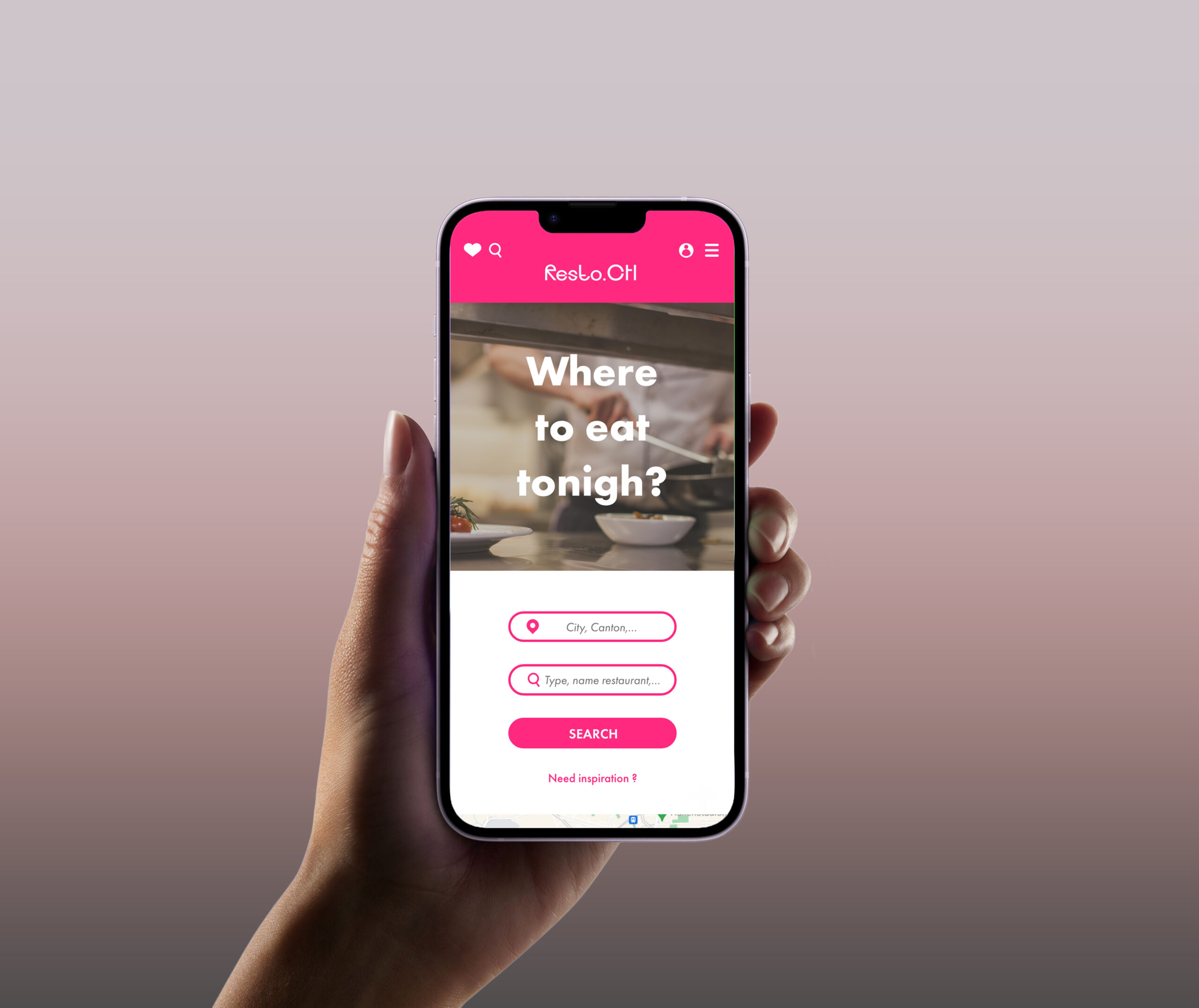 Resto.ch — interface mobile