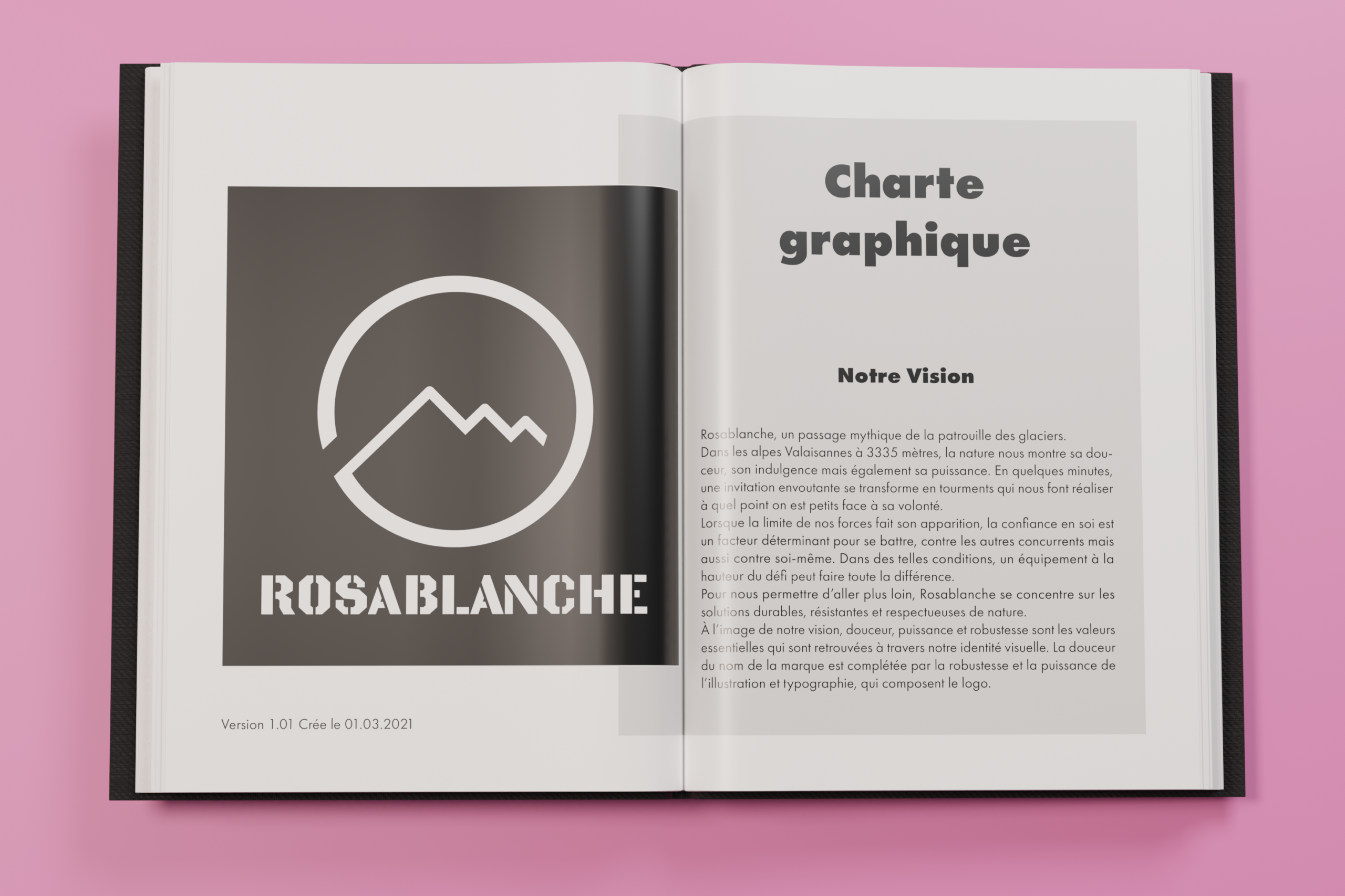 Charte graphique Rosablanche et vision de marque