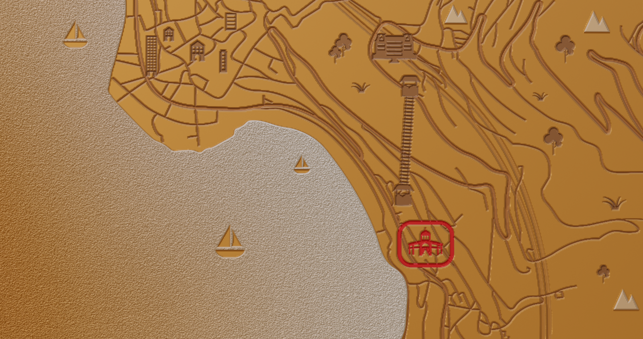Signalétique patrimoniale - carte Carte d’orientation intégrée au système de signalétique patrimoniale